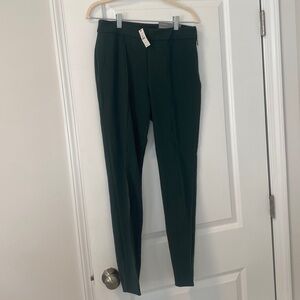 Dark Green High-Waist Skinny Ankle Pant